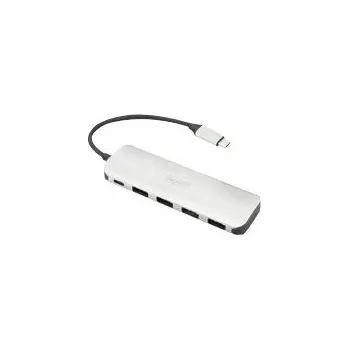 USB hub USB Hub DIGITUS 4-portový USB 3.0 SuperSpeed s Typ C PD 3.0, hliníkový
