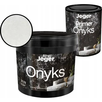 barva na zeď Jeger Dekorativní Sada na Zeď Metalické Vpity Onyx Bílá + Primer Onyx