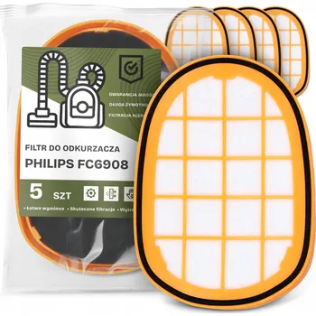 Filtr do vysavače 5x FILTR do VYSAVAČE Philips FC6908 Vzduchový Pěnový OMYVATELNÝ EM-W