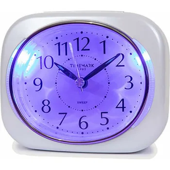 Budík Analogový budík Timemark 10 x 8,5 x 4 cm Bílá Plast Klasický