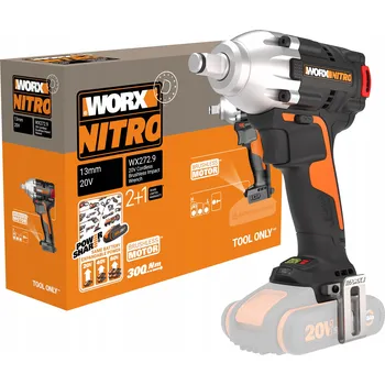 Rázový utahovák WORX WX272.9 300 Nm, bezkartáčový, 20 V