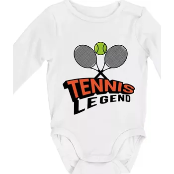 Kojenecký body Tennis legend - Body kojenecké s dlouhým rukávem - Dlouhý r. do 3 měs ( Bílá )