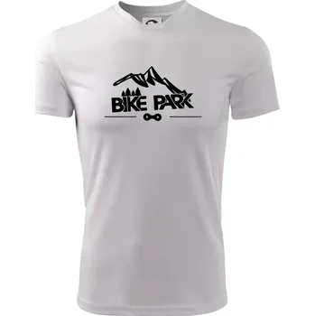 Pánské tričko Bike park hory - Pánské triko Fantasy sportovní (dresovina) - 2XL ( Bílá )