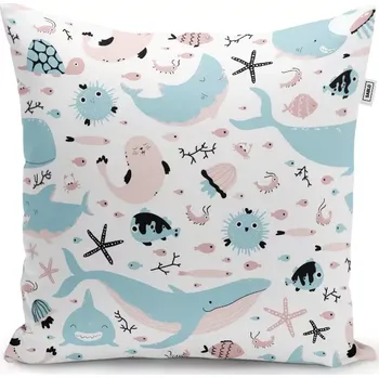 Polštář Sablio Polštář Animovaný mořský svět - 40x40 cm