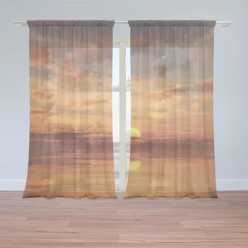 Sablio Záclony Oranžové slunce: 2ks 150x250cm