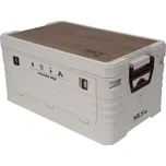 NILS CAMP Skládací box NILS Camp NCB4002 2v1 s víkem a dřevěnou deskou 50L 32 LITRŮ ŠEDÁ