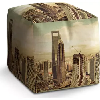 Taburet Sablio Taburet Cube Mrakodrapy 4: 40x40x40 cm