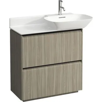 Koupelnový nábytek Laufen Base Skříňka pod umyvadlo 76,9 cm, světlý jilm - držák z tmavého hliníku H4030041102621