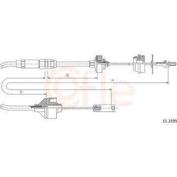 Spojkové lanko Tažné lanko, ovládání spojky, 11.2195
