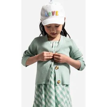 Kšiltovka Dětská bavlněná kšiltovka Coccodrillo bílá barva, s aplikací, ACCESSORIES SUMMER GIRL WC5364212ALG 00X, vel. 52