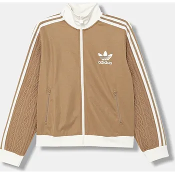 Dámská mikina Mikina adidas Originals dámská, zelená barva, vzorovaná, KS7799 82A, vel. XL