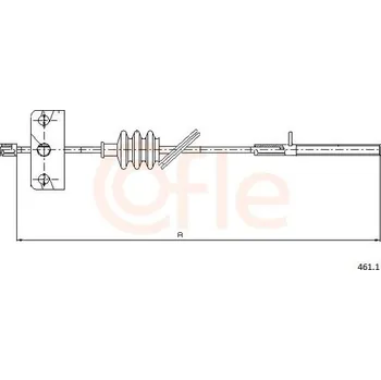 Lanko parkovací brzdy Lanovod parkovací brzdy COFLE 461.1