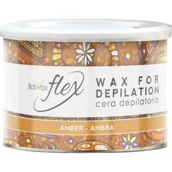 Italwax Flex Amber vosk v plechovce na depilaci 400 ml