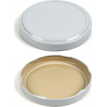 Víčko Fi82 Šroubovací Víčko na sklenice, 6-úchytové, bílé, Ocel víčko