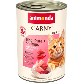 Krmivo pro kočku 6x400g Animonda Carny Adult - Hovězí, krůtí & krevety