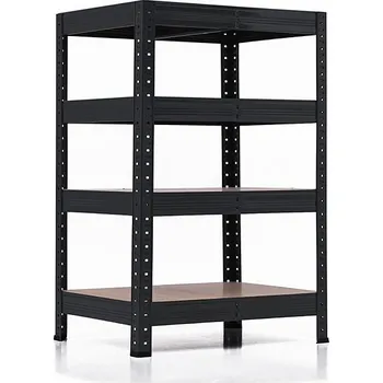 regál Policový regál Trestles RH 1000x600x500, nosnost 1400 kg, 4 police Barva: černá