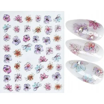 samolepka Samolepky na nehty květiny ozdoby S215