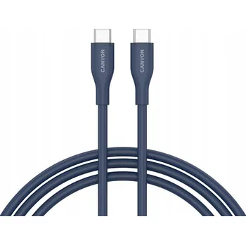 Datový kabel Kabel Canyon USB-C - USB-C 1 m modrý