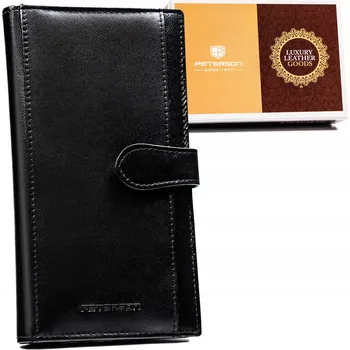 Peterson dámská peněženka z pravé kůže, černá