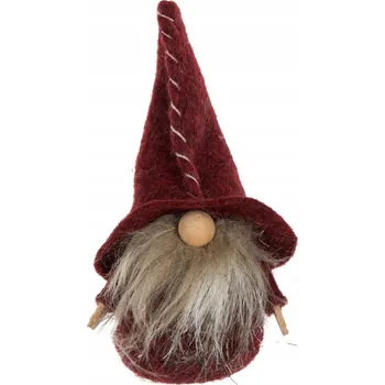 Vánoční dekorace VÁNOČNÍ FIGURKA Mikuláš červená, výška 10 cm