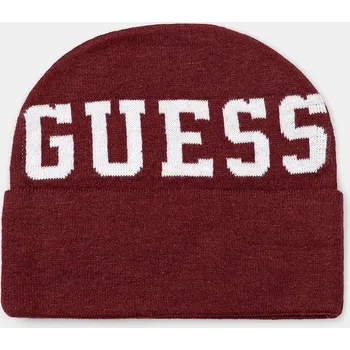 Čepice Dětská čepice Guess vínová barva, z tenké pleteniny, L5YZ04 Z3GW0 L5YZ04.Z3GW0.9BYA 83X, vel. 50/52