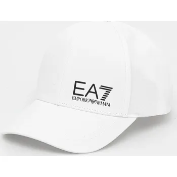 Kšiltovka Bavlněná baseballová čepice EA7 Emporio Armani bílá barva, s potiskem, AF11989.7X000005 00X, vel. M