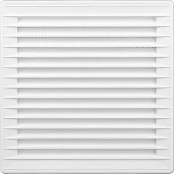 Větrací mřížka Ventilační mřížka airRoxy bílá 17x17 cm se síťkou Ø125 mm