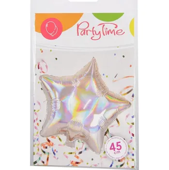 Balónek Balón šedá hvězda 1 ks
