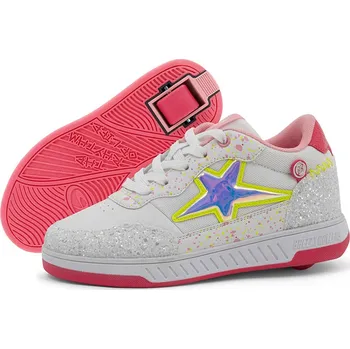 Kolečkové brusle Breezy Rollers - Star Pink/Yellow - boty s kolečkem Velikost boty: 32