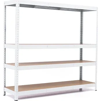 regál Policový regál Trestles RH 1200x1400x500, nosnost 1200 kg, 4 police Barva: bílá