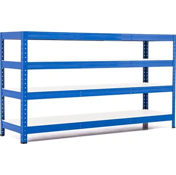 regál Policový regál Trestles RH 1000x1600x500, nosnost 1200 kg, 4 police bílé Barva: modrá