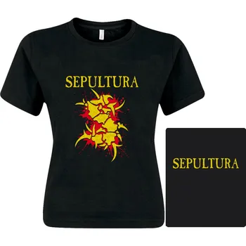 Dámské tričko dámské triko Sepultura - yellow logo