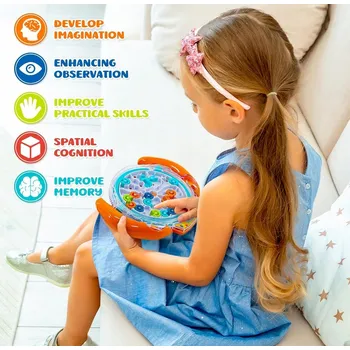 Dřevěná hračka LABYRINT PRO DĚTI HRAČKA LOGICKÁ 3D DOVEDNOSTNÍ HRA DÁREK PUZZLE