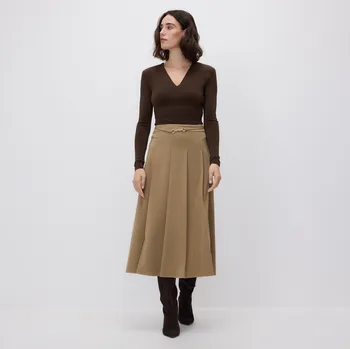 Dámská sukně Reserved - Skládaná sukně - béžová - 735EH-80X - 735EH-80X-XXL