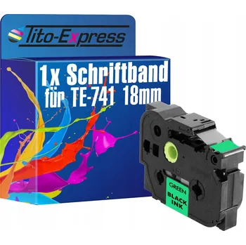 Pásek do tiskárny Páska do tiskárny BROTHER TZ741 18mm 8m TZe741 zelená