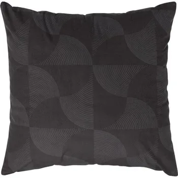 Polštář SCANquilt povlak VELVET dark geo černošedá 50 x 50 cm