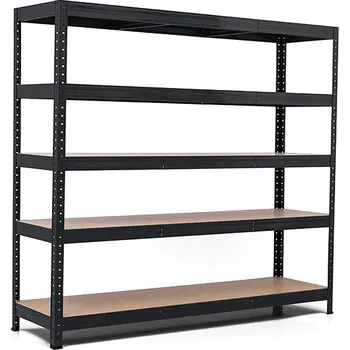 regál Policový regál Trestles RH 1500x1600x400, nosnost 1500 kg, 5 polic Barva: černá