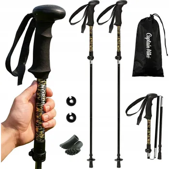 Trekingová hůl Trekkingové hole NORDIC WALKING Lehké 3-dílné skládací