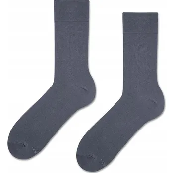Pánské ponožky Grafitově šedé hladké pánské ponožky ZOOKSY 41-46 dlouhé klasické bavlněné