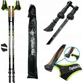 Trekingová hůl Hole na Nordic Walking NASTAVITELNÉ Captain Mike + rukavice