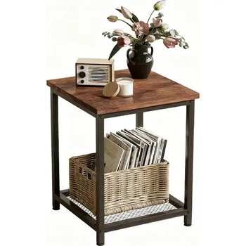 Konferenční stolek Konferenční stolek Muvu čtvercový 45 x 45 x 55 cm dub rustikální