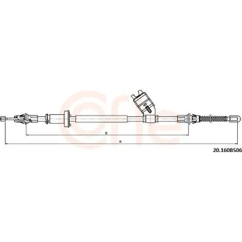 Brzdový systém Lanovod parkovací brzdy COFLE 20.160B506