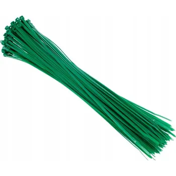 Stahovací páska Stahovací pásky nylonové 300 x 3,6 mm, zelené, 100 ks