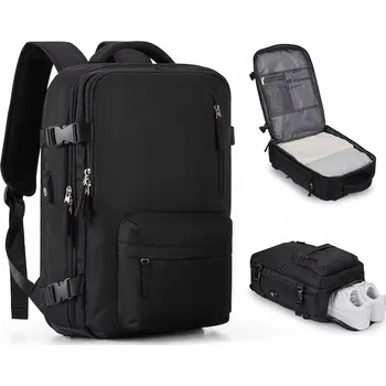 Městský batoh Multifunkční batoh Batoh 20-40 l černý