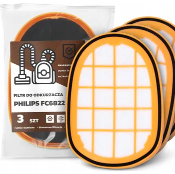 Filtr do vysavače 3x FILTR do VYSAVAČE Philips FC6822 Vzduchový Omyvatelný Náhradní EM-W
