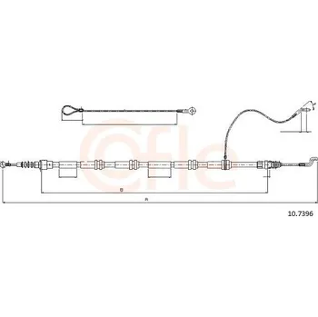 Brzdový systém Lanovod parkovací brzdy COFLE 10.7396