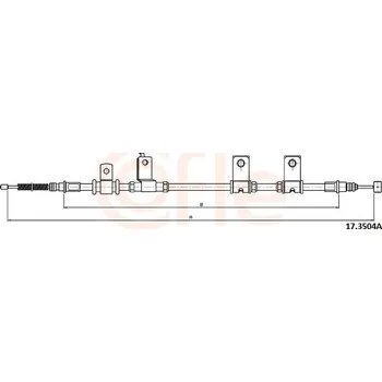 Brzdový systém Lanovod parkovací brzdy COFLE 17.3504A