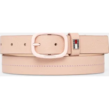 Opasek Semišový pásek Tommy Jeans růžová barva, AW0AW17392 03X, vel. 75