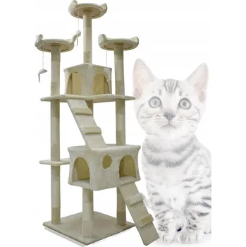 Pohodlný škrabadlo pro kočky 170 cm, věžový Pelíšek béžový, velký