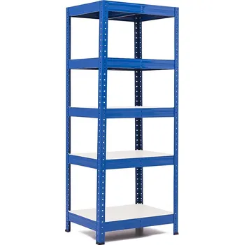 regál Policový regál Trestles RH 1500x600x300, nosnost 1750 kg, 5 polic bílých Barva: modrá